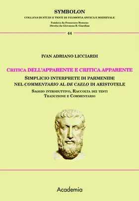 Licciardi |  Critica dell'apparente e critica apparente | Buch |  Sack Fachmedien