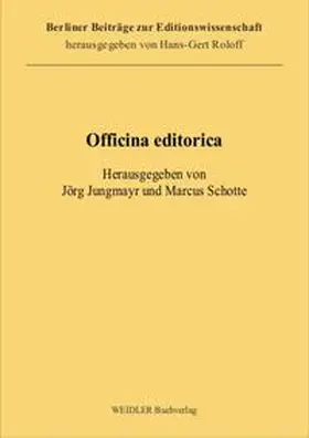 Jungmayr / Schotte |  Officina editorica | Buch |  Sack Fachmedien