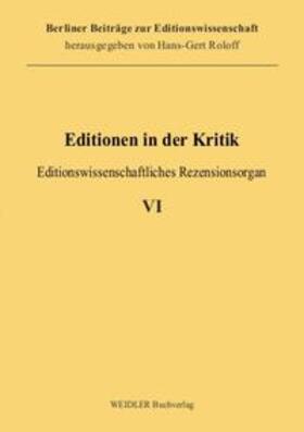 Noe |  Editionen in der Kritik 6 | Buch |  Sack Fachmedien