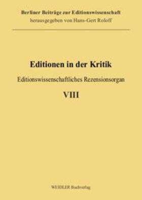 Noe |  Editionen in der Kritik 8 | Buch |  Sack Fachmedien