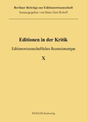 Noe |  Editionen in der Kritik 10 | Buch |  Sack Fachmedien