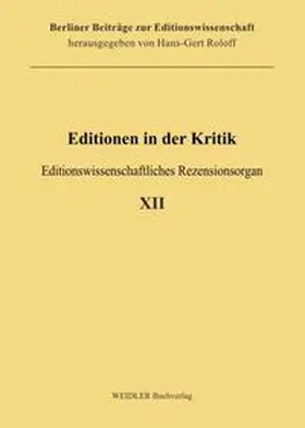 Johrendt |  Editionen in der Kritik 12 | Buch |  Sack Fachmedien