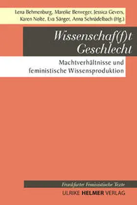 Behmenburg / Berweger / Gevers | Wissenschaf(f)t Geschlecht | Buch | 978-3-89741-225-5 | sack.de