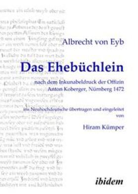 Eyb |  Das Ehebüchlein | Buch |  Sack Fachmedien