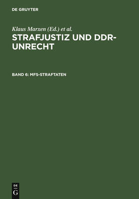 MfS-Straftaten | Buch | 978-3-89949-344-3 | sack.de