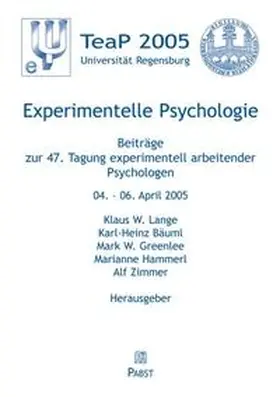 Lange / Bäuml / Greenlee |  Experimentelle Psychologie | Buch |  Sack Fachmedien