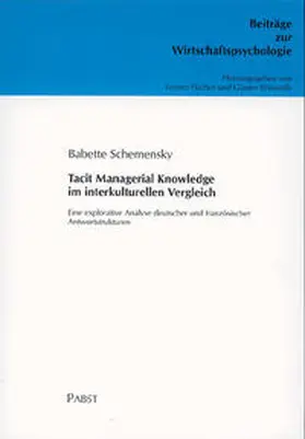 Schemensky |  Tacit Managerial Knowledge im interkulturellen Vergleich | Buch |  Sack Fachmedien