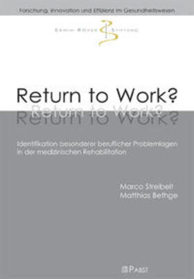 Streibelt / Bethge |  Return to Work? | Buch |  Sack Fachmedien