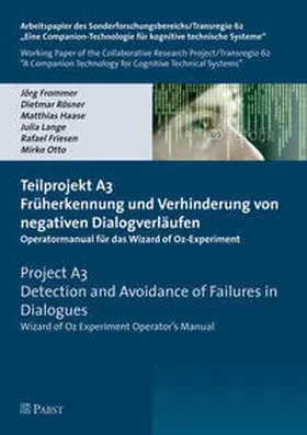 Frommer / Rösner / Haase |  Teilprojekt A3 | Buch |  Sack Fachmedien