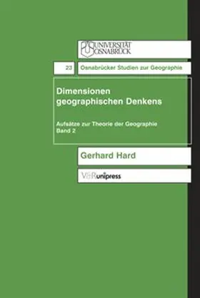 Hard |  Dimensionen geographischen Denkens | Buch |  Sack Fachmedien