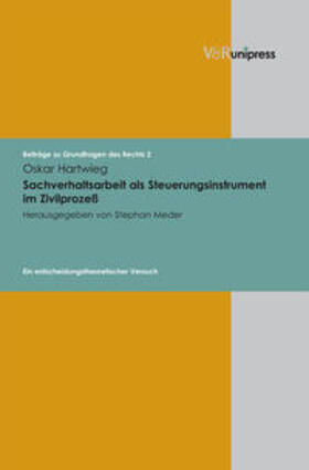 Hartwieg / Meder |  Sachverhaltsarbeit als Steuerungsinstrument im Zivilprozeß | Buch |  Sack Fachmedien