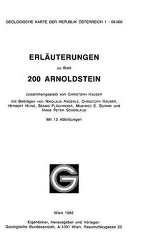 Hauser |  Erläuterungen zu Blatt 200 Arnoldstein | Buch |  Sack Fachmedien