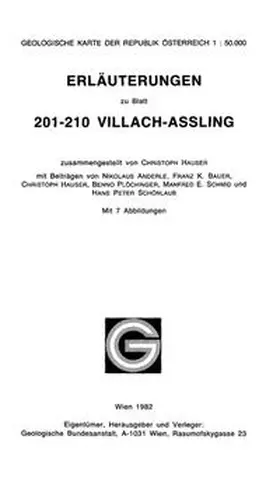 Hauser |  Erläuterungen zu Blatt 201-210 Villach-Assling | Buch |  Sack Fachmedien