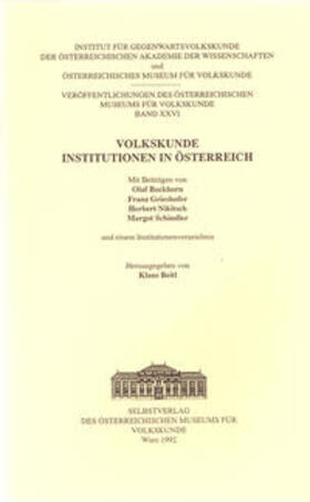 Beitl |  Volkskunde - Institutionen in Österreich | Buch |  Sack Fachmedien