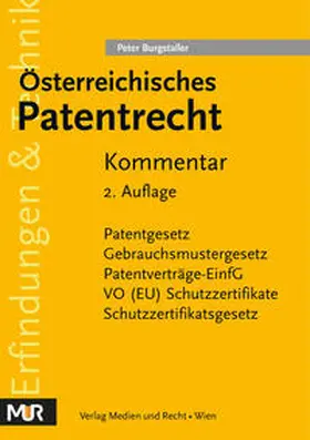 Burgstaller |  Österreichisches Patentrecht | Buch |  Sack Fachmedien