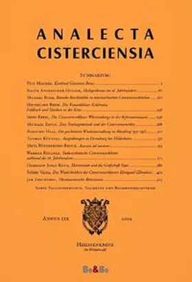 Schachenmayr |  Analecta Cisterciensia 59 (2009) | Buch |  Sack Fachmedien