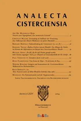 Schachenmayr |  Analecta Cisterciensia 64 (2014) | Buch |  Sack Fachmedien