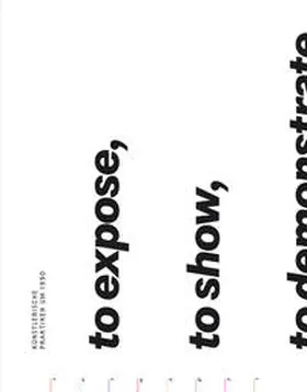 Buchmann / Draxler / Lee | to expose, to show, to demonstrate, to inform, to offer | Buch | 978-3-902947-23-9 | sack.de