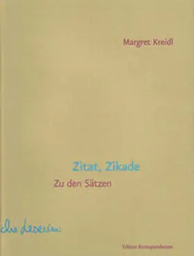 Kreidl |  Zitat, Zikade | Buch |  Sack Fachmedien