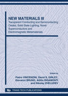 Vincenzini / Ginley / Bruno |  5th FORUM ON NEW MATERIALS PART D | Sonstiges |  Sack Fachmedien