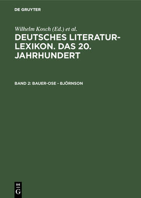 Hagestedt / Kosch |  Bauer-Ose - Björnson | Buch |  Sack Fachmedien