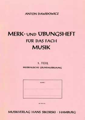  Merk- und Übungsheft für die musikalische Grundausbildung | Buch |  Sack Fachmedien