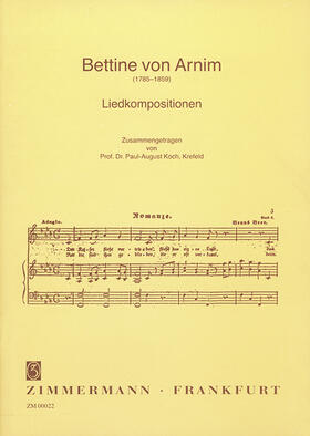 Koch / Arnim |  Bettine von Arnim: Liedkompositionen | Buch |  Sack Fachmedien