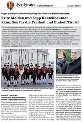  Fritz Molden und Sepp Kerschbaumer kämpften für die Freiheit und Einheit Tirols  Fritz Molden zum Gedenken | Buch |  Sack Fachmedien