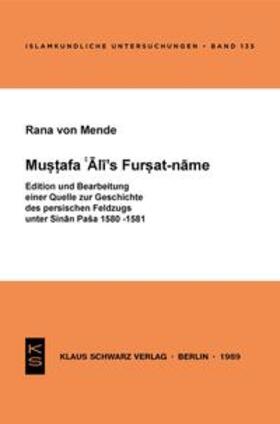 von Mende |  Mustafa 'Ali's Fursat-name | Buch |  Sack Fachmedien
