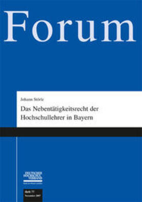 Störle |  Das Nebentätigkeitsrecht der Hochschullehrer in Bayern | Buch |  Sack Fachmedien