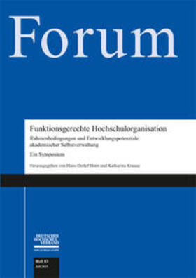 Horn / Krause |  Funktionsgerechte Hochschulorganisation | Buch |  Sack Fachmedien