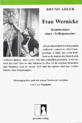 Adler / Naumann | Frau Wernicke | Buch | 978-3-924652-16-6 | sack.de