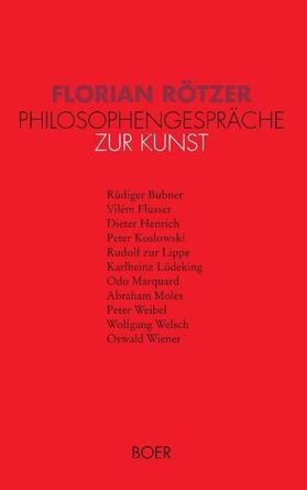 Rötzer | Philosophengespräche zur Kunst | Buch | 978-3-924963-22-4 | sack.de