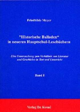 Meyer |  "Historische Balladen" in neueren Hauptschul-Lesebüchern | Buch |  Sack Fachmedien