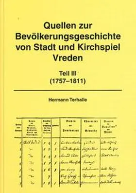 Terhalle |  Quellen zur Bevölkerungsgeschichte von Stadt und Kirchspiel Vreden | Buch |  Sack Fachmedien