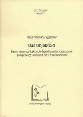 Siller-Runggaldier / Winkelmann |  Das Objektoid | Buch |  Sack Fachmedien