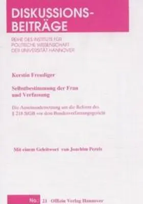 Freudiger |  Selbstbestimmung der Frau und Verfassung | Buch |  Sack Fachmedien