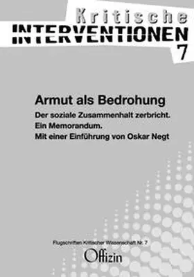 Loccumer Initiative Kritischer Wissenschaftlerinnen u. Wissenschaftler |  Armut als Bedrohung | Buch |  Sack Fachmedien