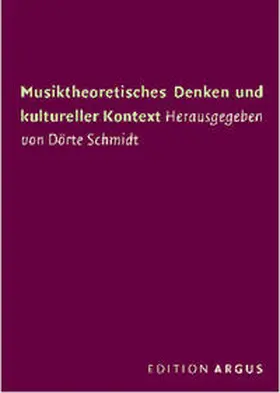 Schmidt | Musiktheoretisches Denken und kultureller Kontext | Buch | 978-3-931264-51-2 | sack.de