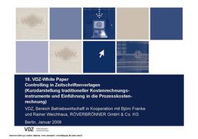 e.V. / Franke / Weichhaus |  Controlling in Zeitschriftenverlagen (Kurzdarstellung traditioneller Kostenrechnungsinstrumente und Einführung in die Prozesskostenrechnung) | eBook | Sack Fachmedien