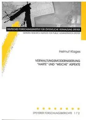 Klages |  Verwaltungsmodernisierung: "harte" und "weiche" Aspekte | Buch |  Sack Fachmedien