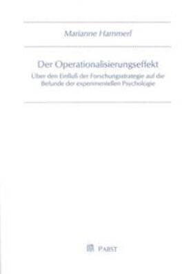 Hammerl |  Der Operationalisierungseffekt | Buch |  Sack Fachmedien