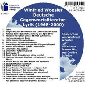 Woesler |  Deutsche Gegenwartsliteratur: Lyrik (1968-2000) | Sonstiges |  Sack Fachmedien