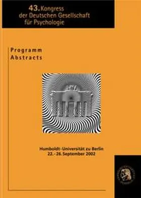 Meer / Hagendorf / Beyer |  Kongress der Deutschen Gesellschaft für Psychologie (43.) | Buch |  Sack Fachmedien