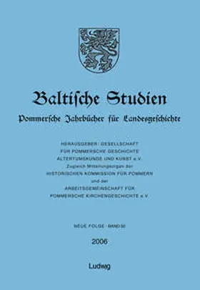 Baltische Studien, Pommersche Jahrbücher für Landesgeschichte. Band 92 NF | Buch | 978-3-937719-51-1 | sack.de