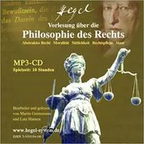 Hegel |  G.W.F. Hegel: Vorlesung über die Philosophie des Rechts vo 1819/20; Hörbuch, 10 Std, 1 MP3-CD | Sonstiges |  Sack Fachmedien