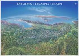  Panoramakarte Alpen mit Leisten | Sonstiges |  Sack Fachmedien