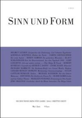  Sinn und Form 3/2014 | Buch |  Sack Fachmedien