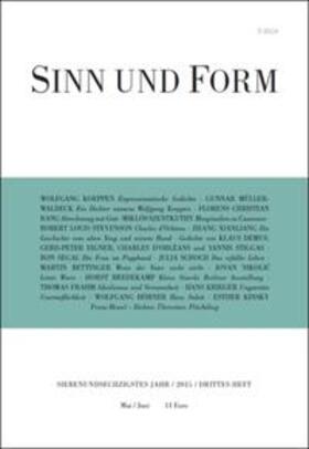 Sinn und Form 3/2015 | Buch |  Sack Fachmedien