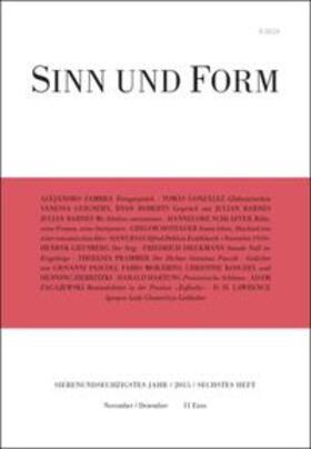  Sinn und Form 6/2015 | Buch |  Sack Fachmedien